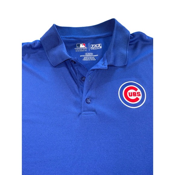Chicago Cubs Mens XL Genuine Merchandise TX3 Cool MLB Polo Blue Logo - Picture 3 of 7